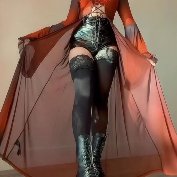 🆕️FIRM (LAST ONE) Killstar Everlasting Cold Sheer Ombre Bell Sleeve Cape L - Picture 11 of 12